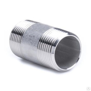 Ниппель двойной barrel 3/8" DN10 (17,2 мм) AISI 304, ISO